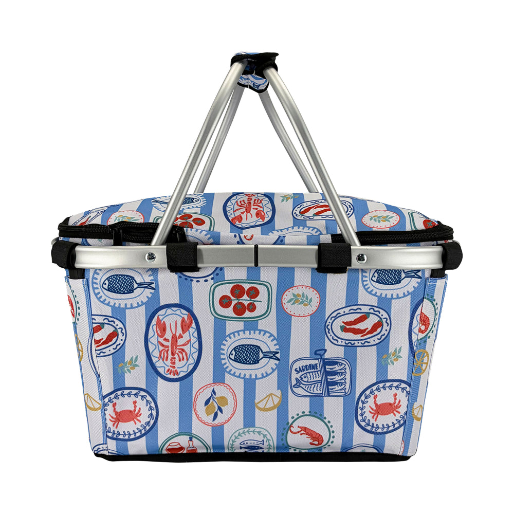 Sachi Insulated Carry Basket With Lid