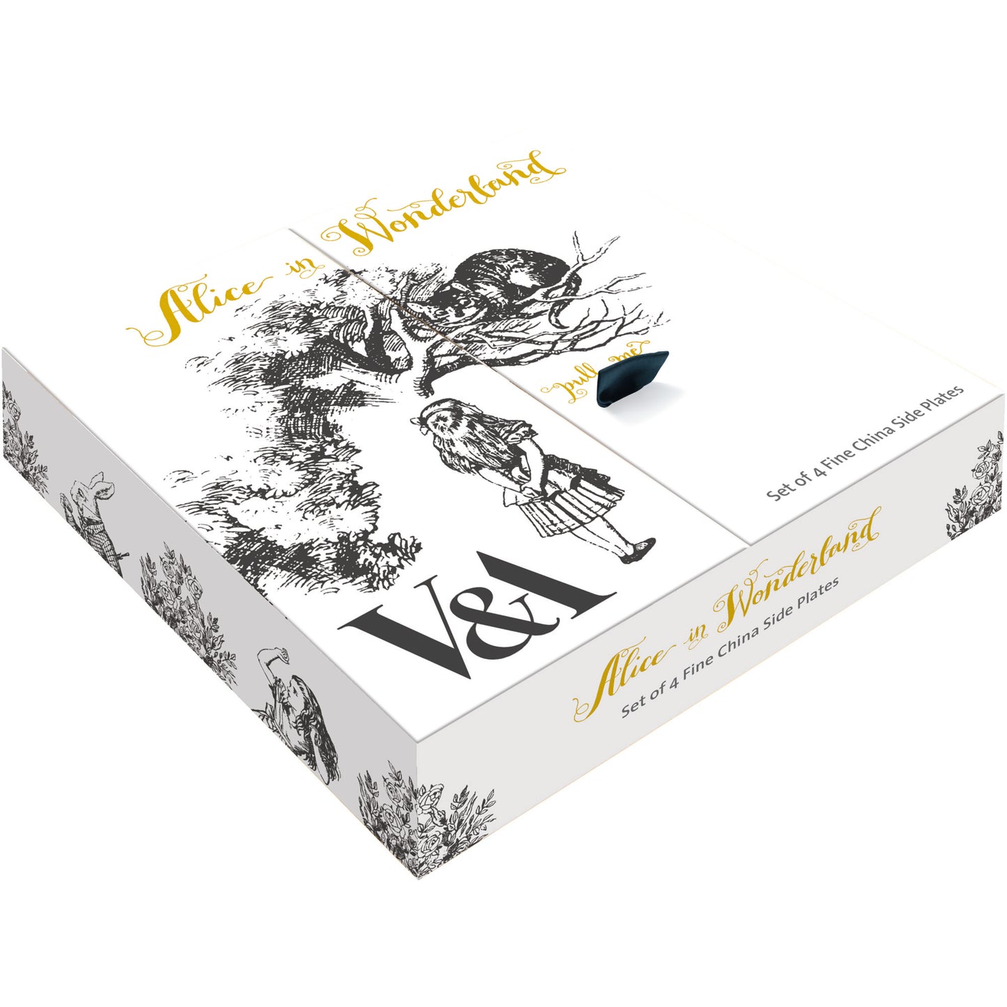 Mikasa x V&A Alice In Wonderland Set of 4 Side Plates
