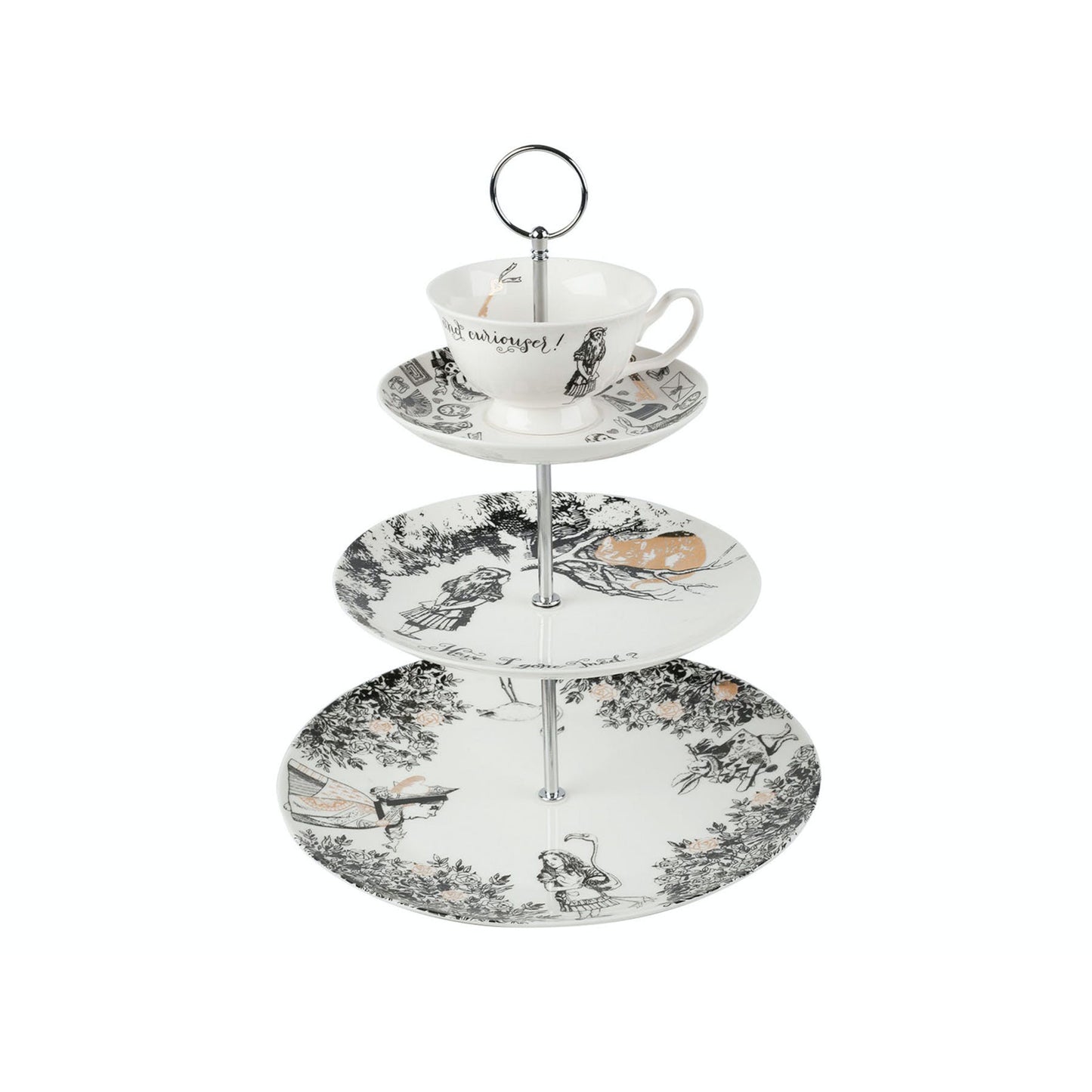 Mikasa x V&A Alice In Wonderland 3 Tier Cake Stand