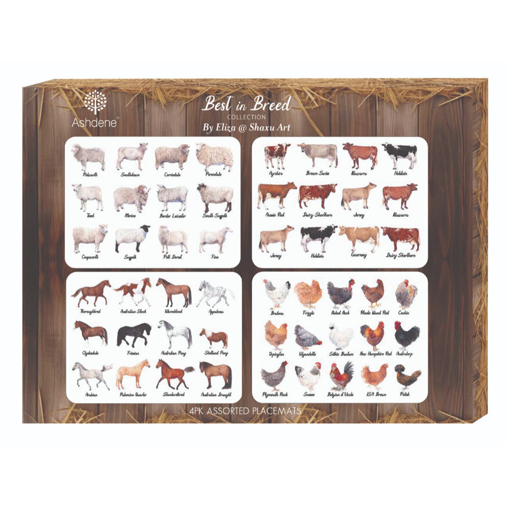 Ashdene Best In Breed Set Of 4 Placemats