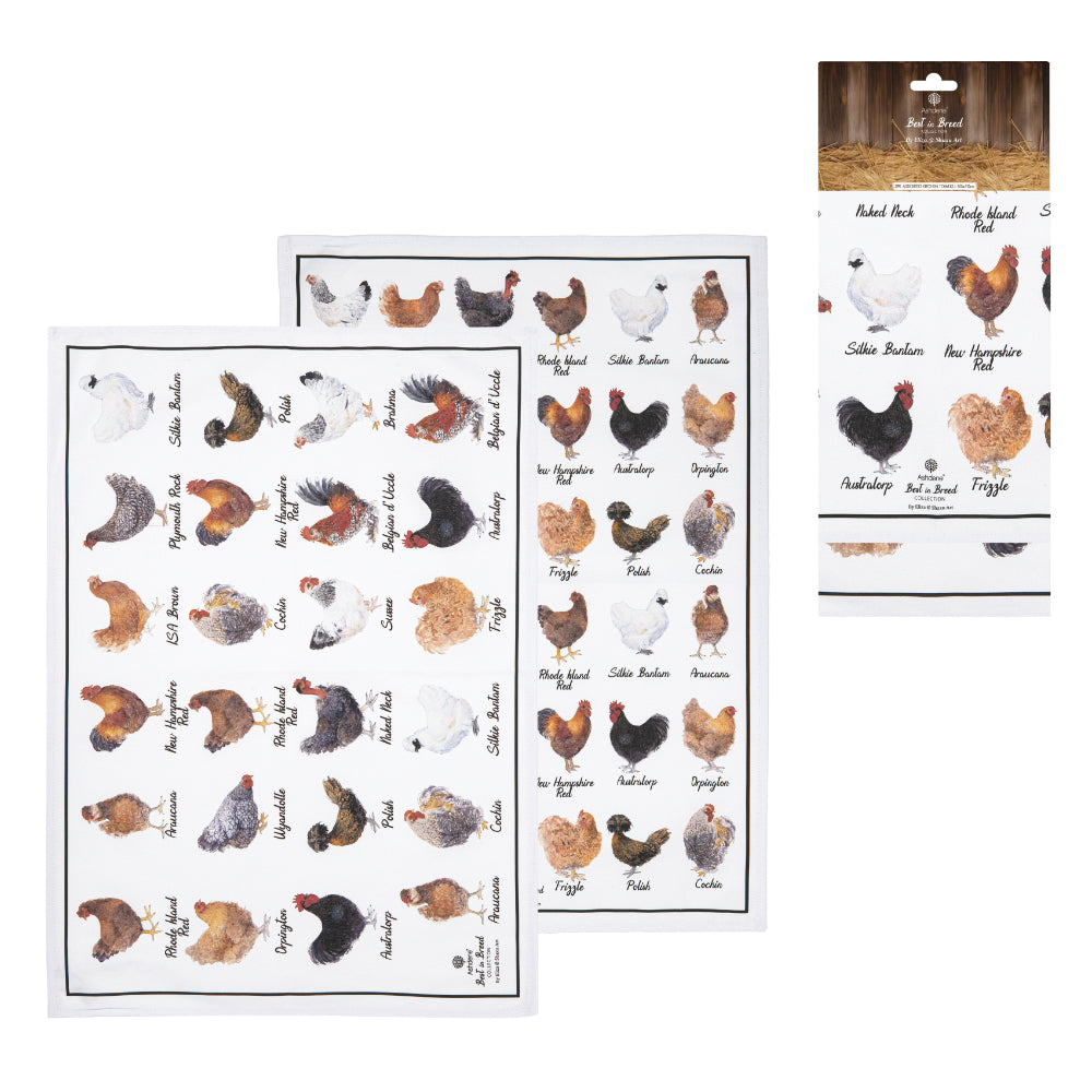 Ashdene Best In Breed Chicken Set Of 2 Kitchen Towels