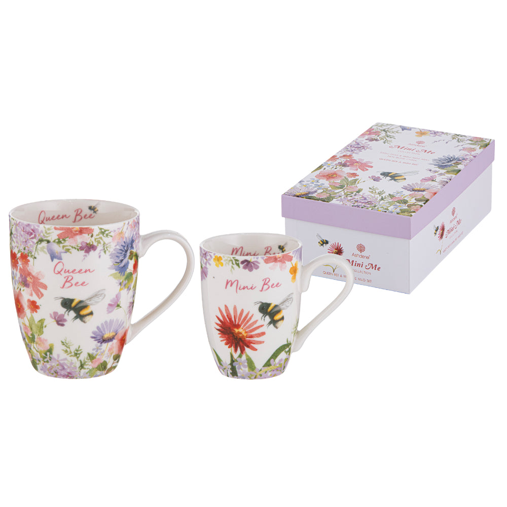 Ashdene Mini Me Queen & Mini Bee 2 Piece Mug Gift Set