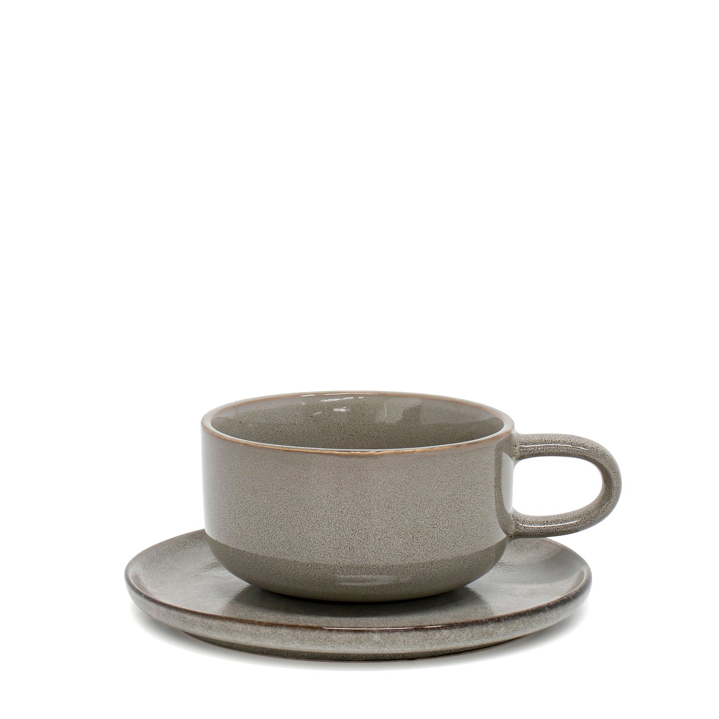 Salt & Pepper Relic Tea Cup & Saucer 260mL