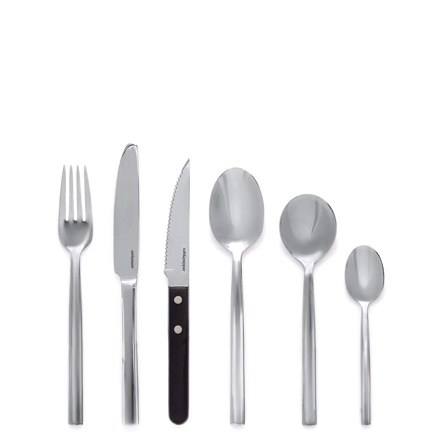 Salt & Pepper Monaco Cutlery Set with Steak Knives - 40 Piece