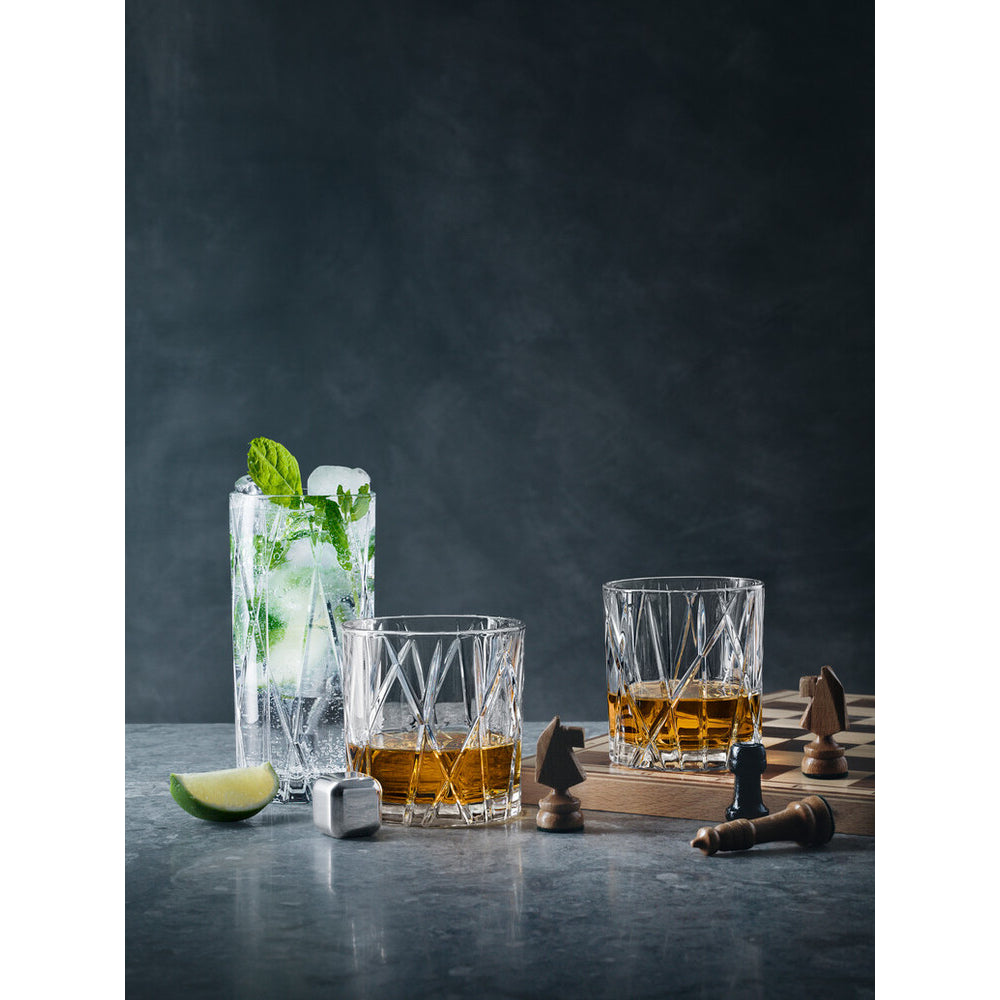 Orrefors Set Of 4 City Old Fashioned Glasses 250ml