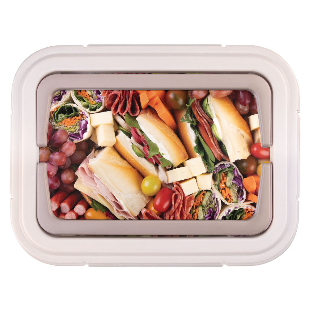 Alfresco Lane Chill & Carry Grazing Box 38 x 29 x 10cm  Mushroom Grey