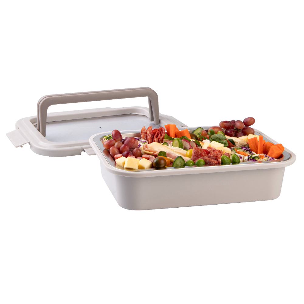 Alfresco Lane Chill & Carry Grazing Box 38 x 29 x 10cm  Mushroom Grey