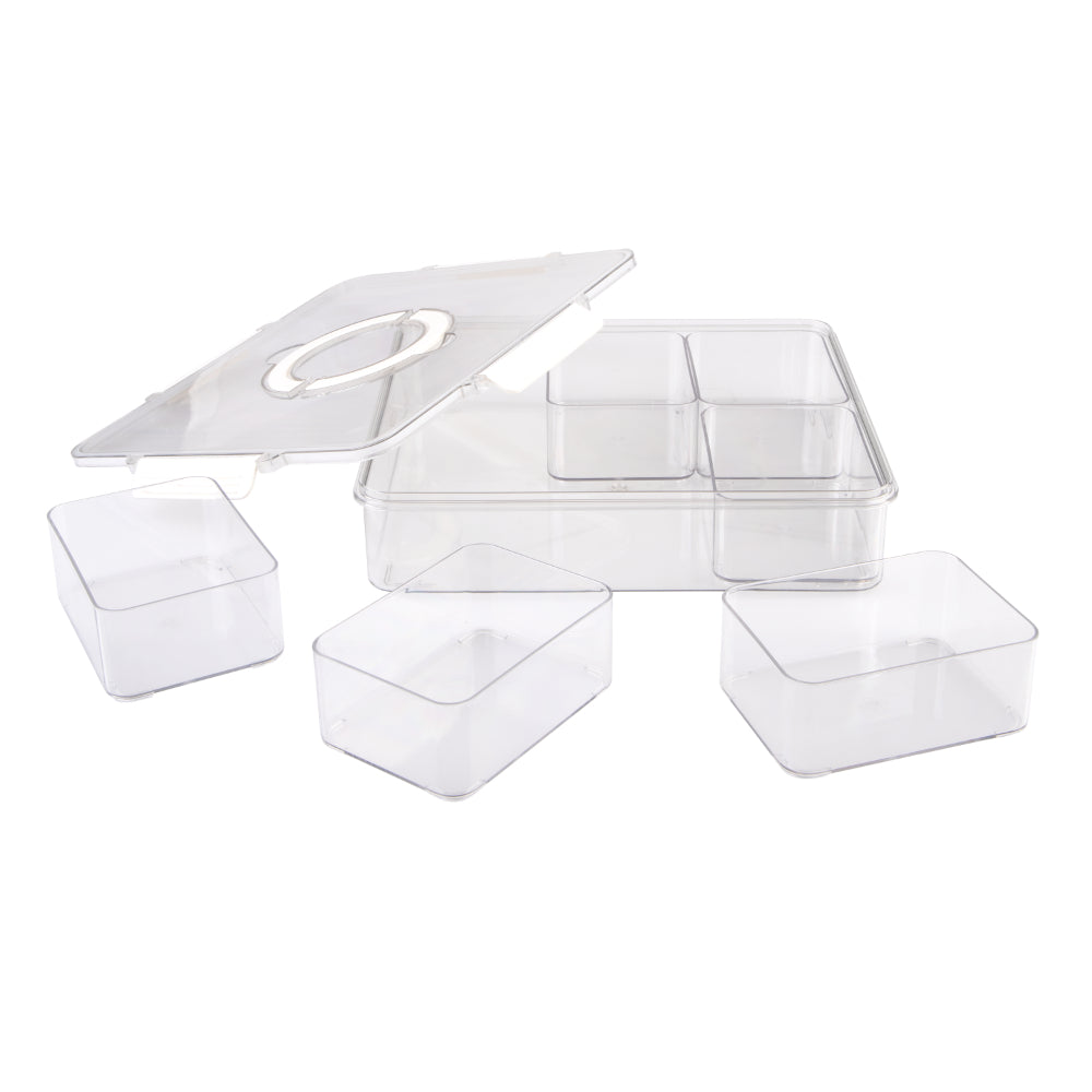 Alfresco Lane Square 6 Compartment Grazing Box With Carry Handles
