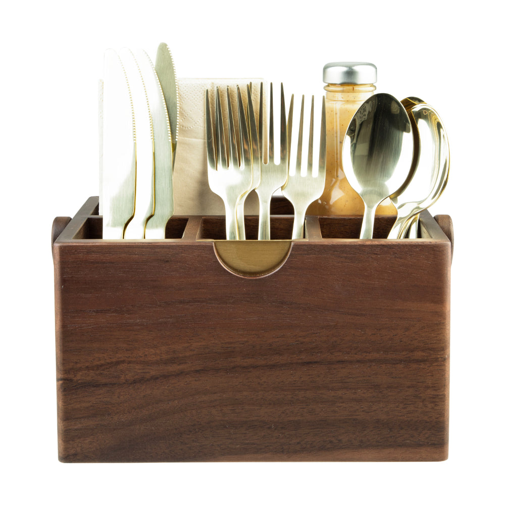 Alfresco Lane Acacia Wood Cutlery Caddy