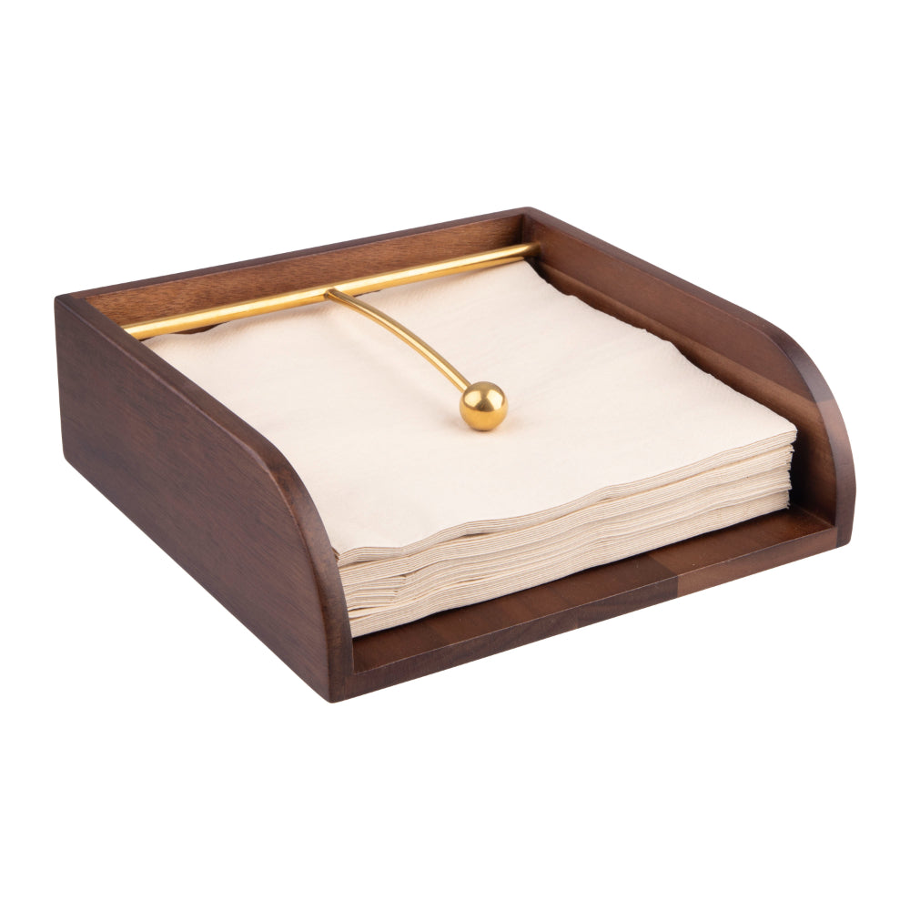 Alfresco Lane Acacia Wood Napkin Holder