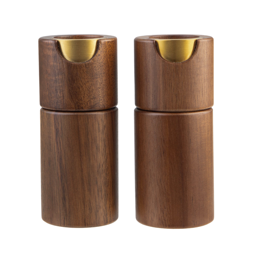 Alfresco Lane Acacia Wood Salt & Pepper Mill Set 12.5cm