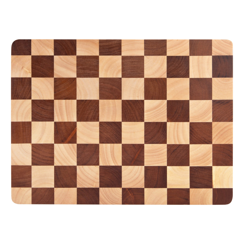 Alfresco Lane Chequered End Grain Cutting Board 40 x 30 x 2.5cm