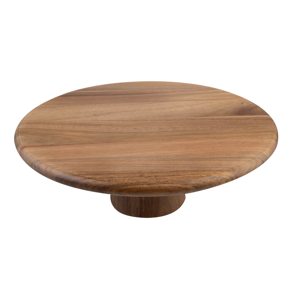 Alfresco Lane Acacia Wood Footed Cake Stand 30cm x 10.5cm