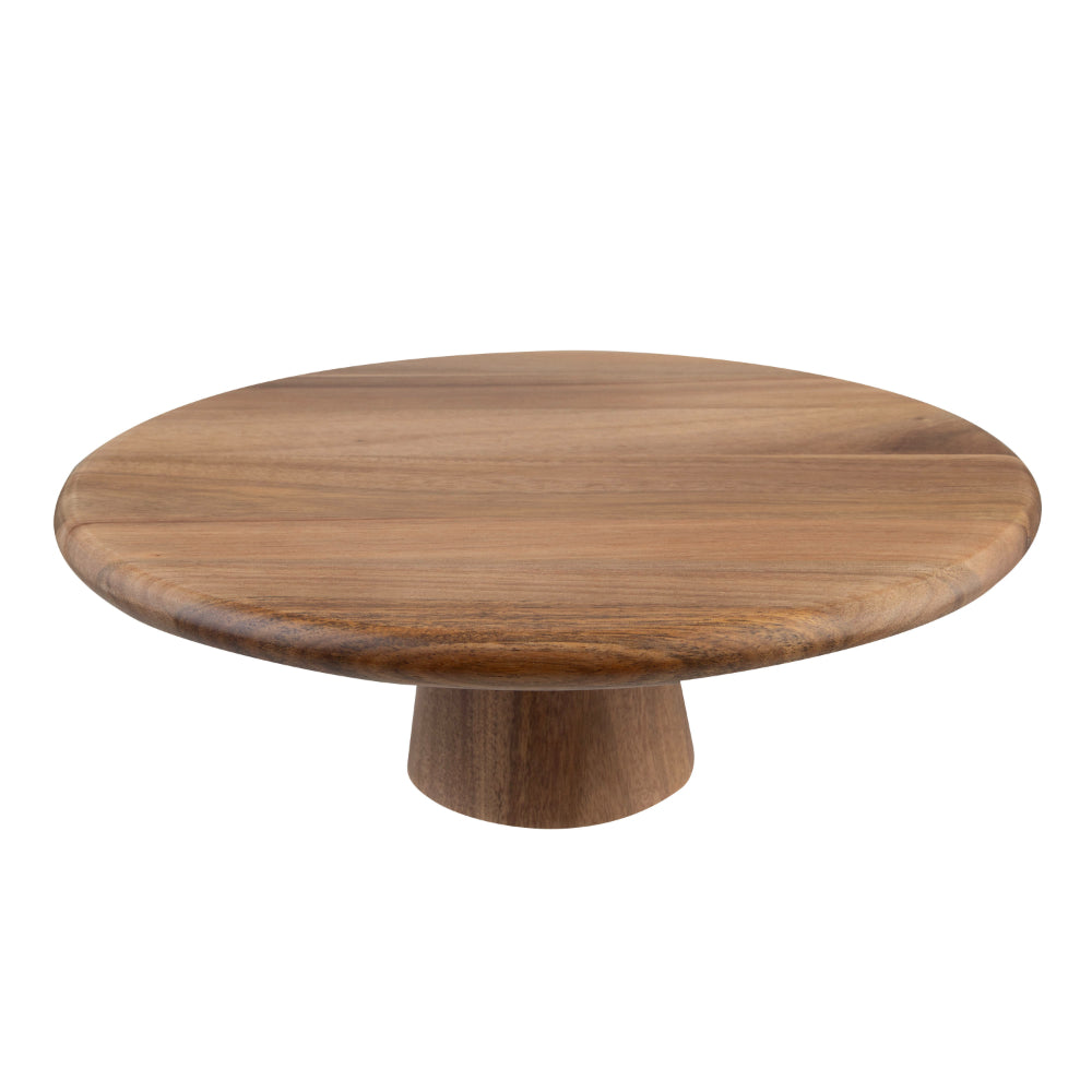 Alfresco Lane Acacia Wood Footed Cake Stand 30cm x 10.5cm