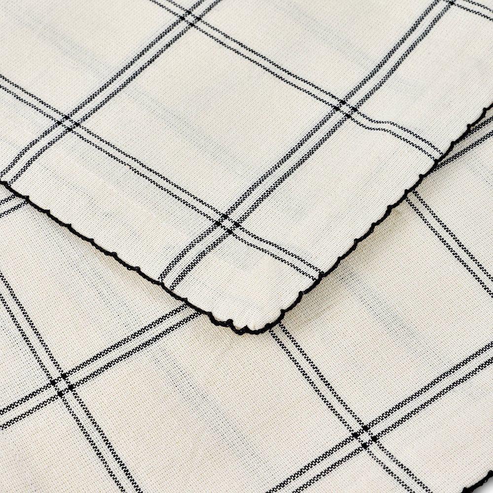 Salt & Pepper Taylor Check Tablecloth 150 x 230cm