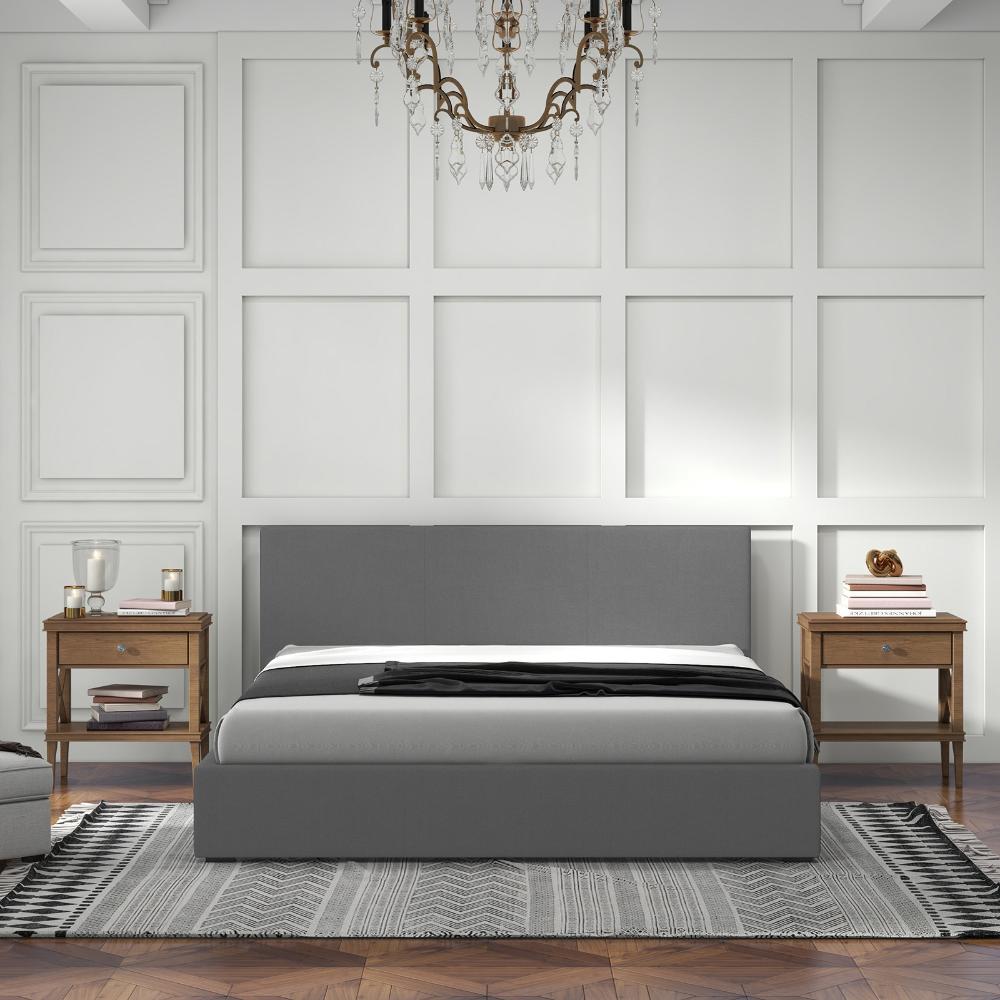 Milano Decor Sienna Luxury Bed With Headboard Grey