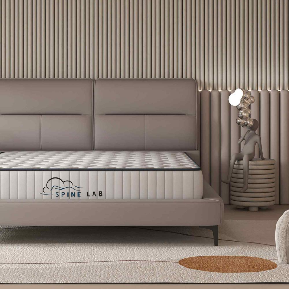 Spring Mattress on beige bedframe in bedroom - MyHouse