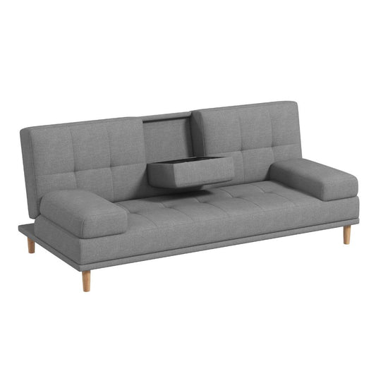Casa Decor Mendoza Grey 2 In 1 Sofa With Drink Holder - MyHouse