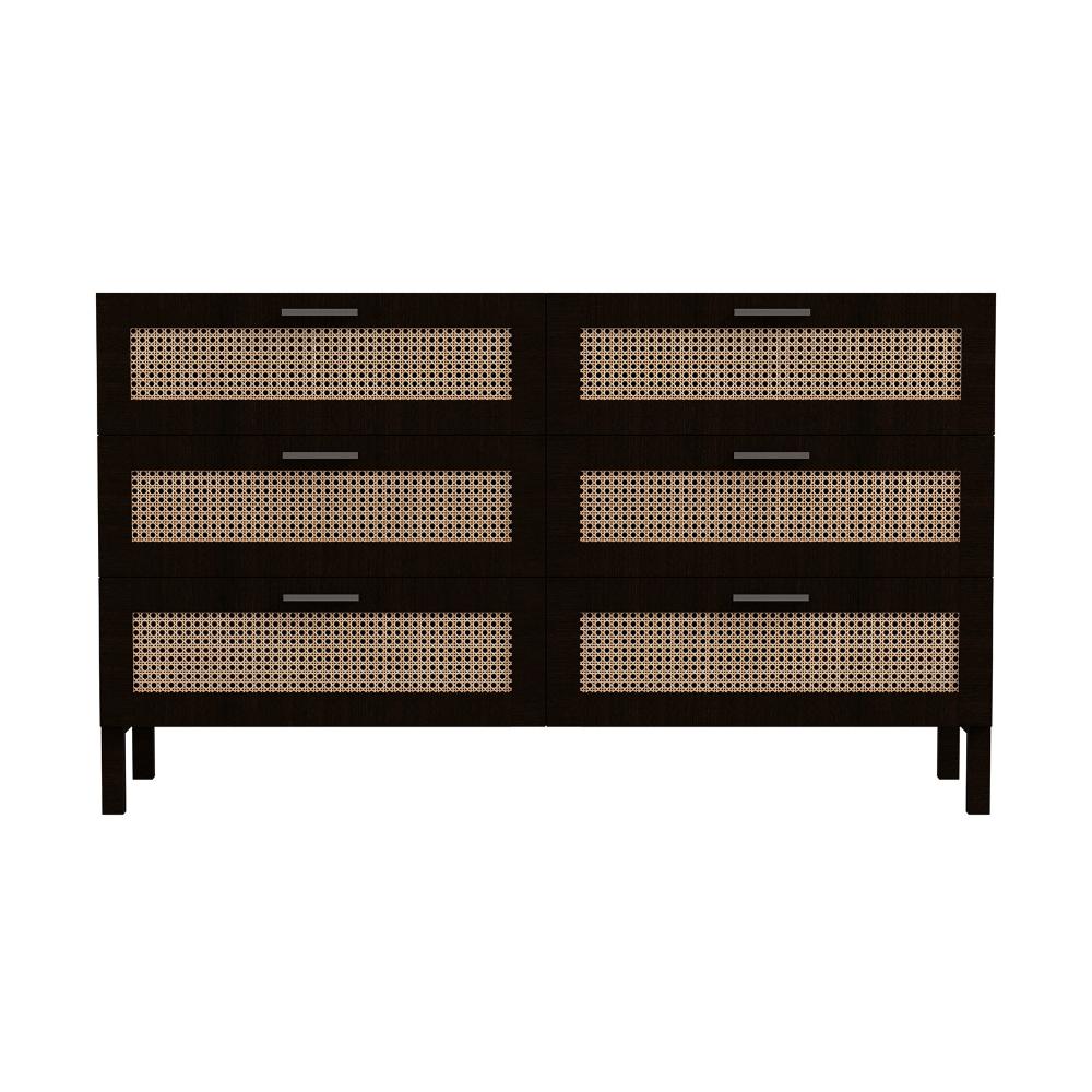 Casa Decor Tulum Black Rattan Chest Of Drawers - MyHouse