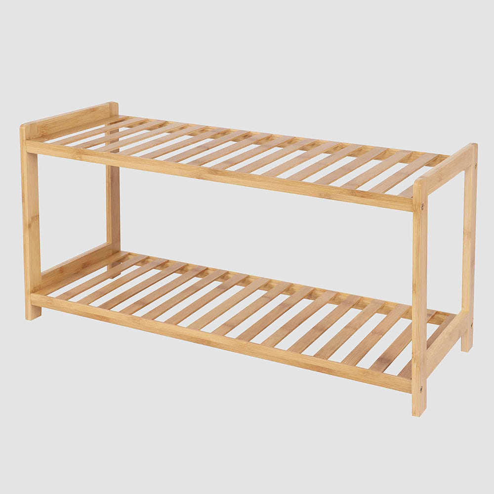 Casa Decor 2 Tier Bamboo Shoe Stool Oak - MyHouse