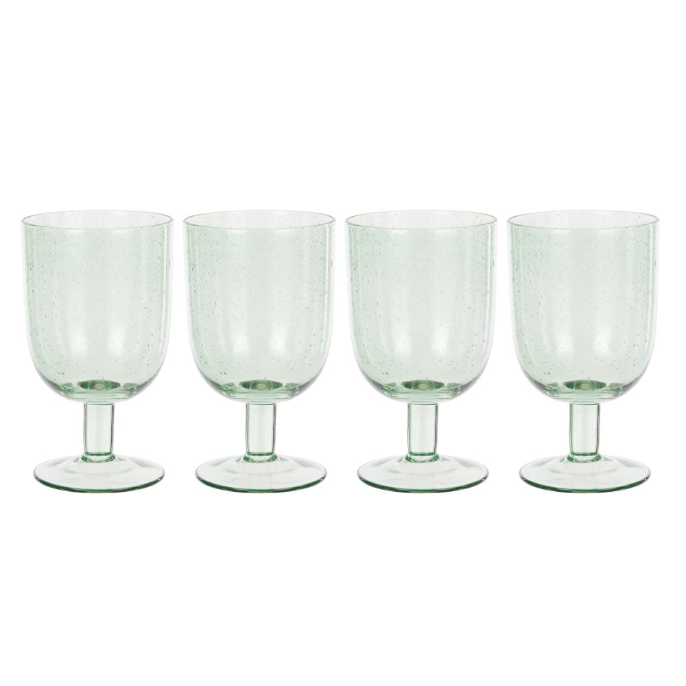 Davis & Waddell Saltara Set Of 4 Bubble Glass Goblets 330ml