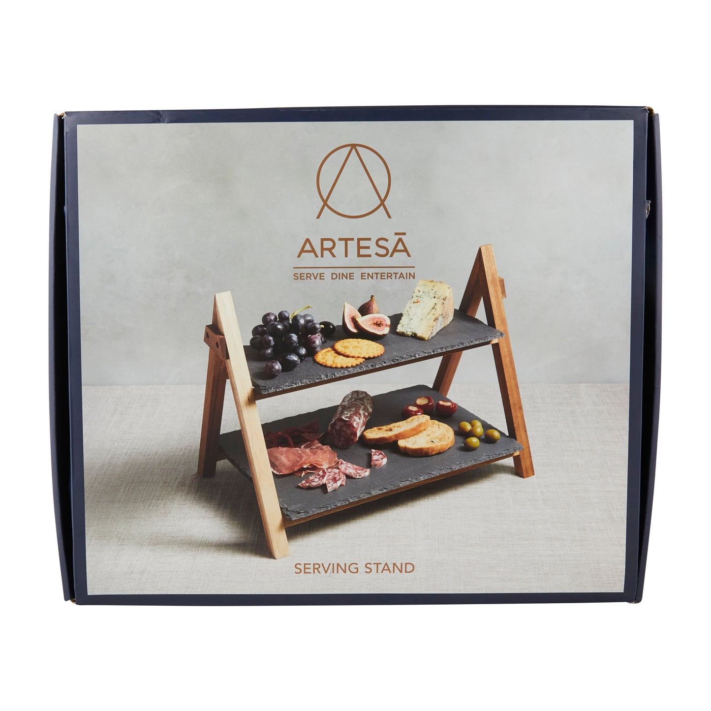 Artesa Wood Two Tier Serving Stand