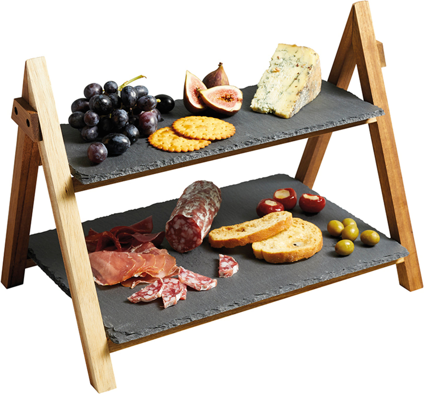 Artesa Wood Two Tier Serving Stand