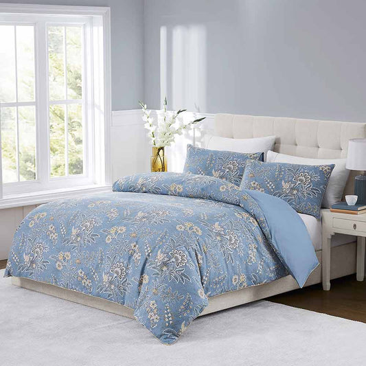 Laura Ashley Marlbrook Dusky Seaspray Quilt Cover Set at MyHouse
