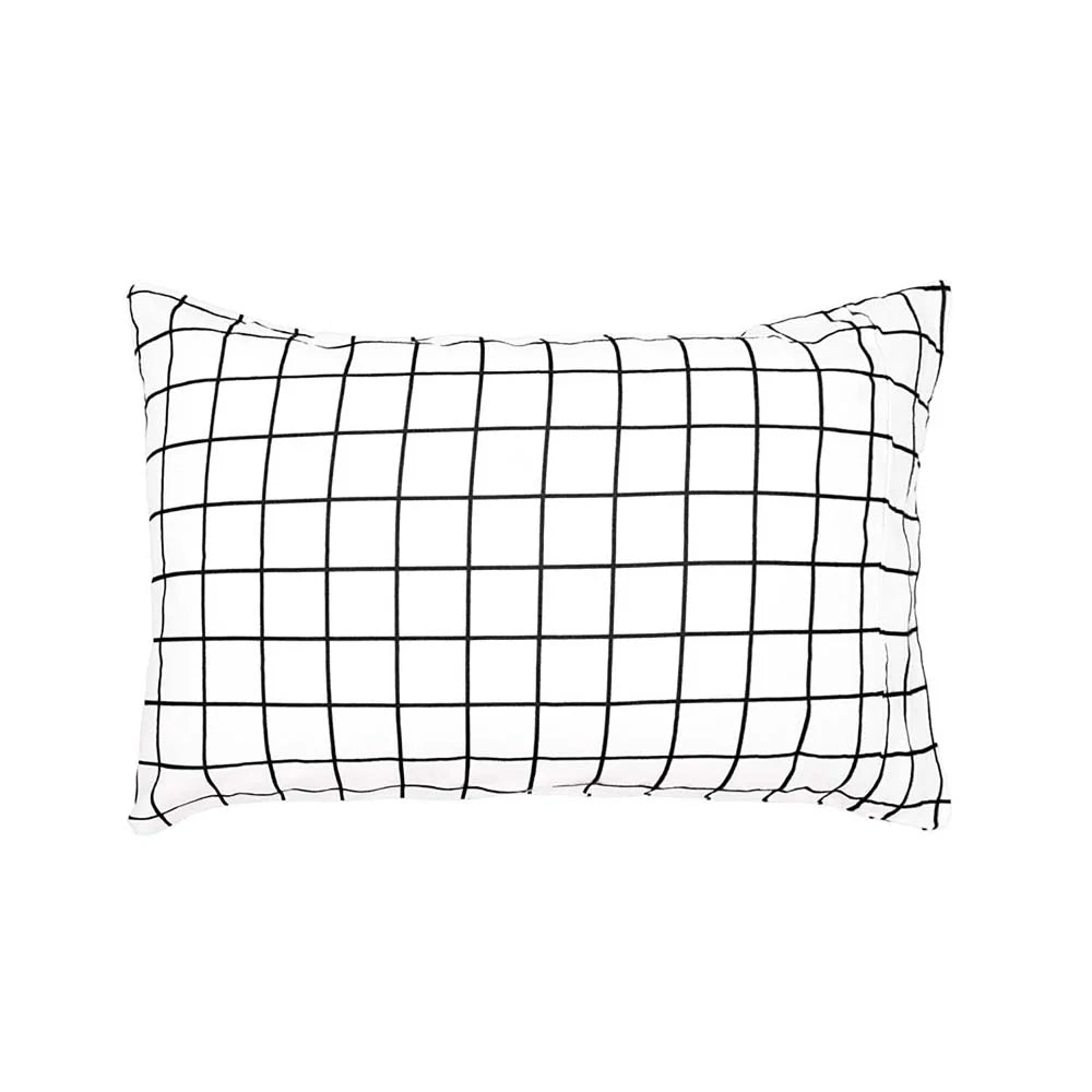 Bambury Grid Flannelette Sheet Set