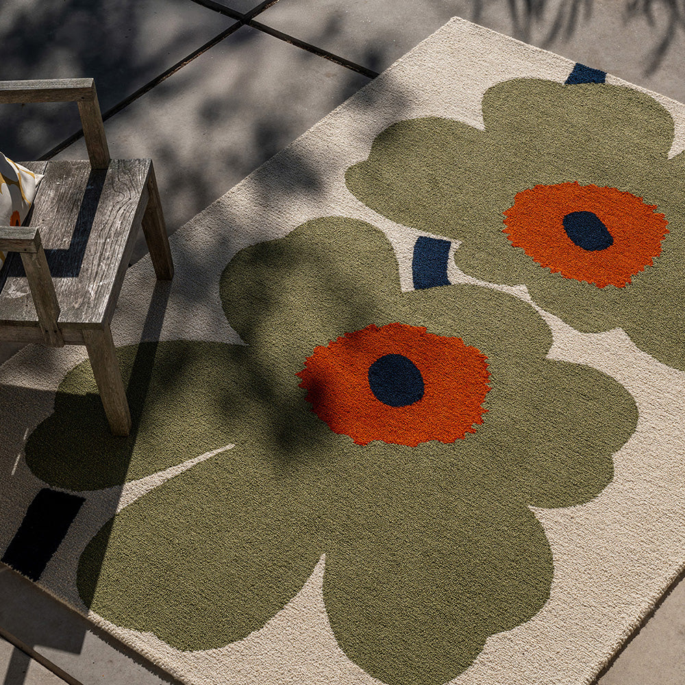 Marimekko Unikko Anniversary Outdoor Rug Dusty Green