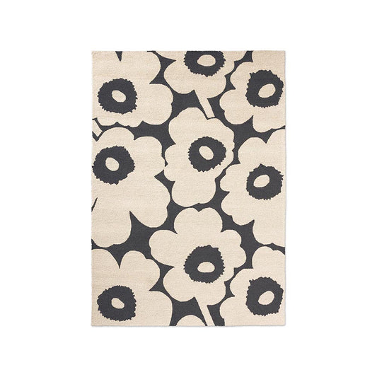 Marimekko Unikko Outdoor Rug Charcoal White