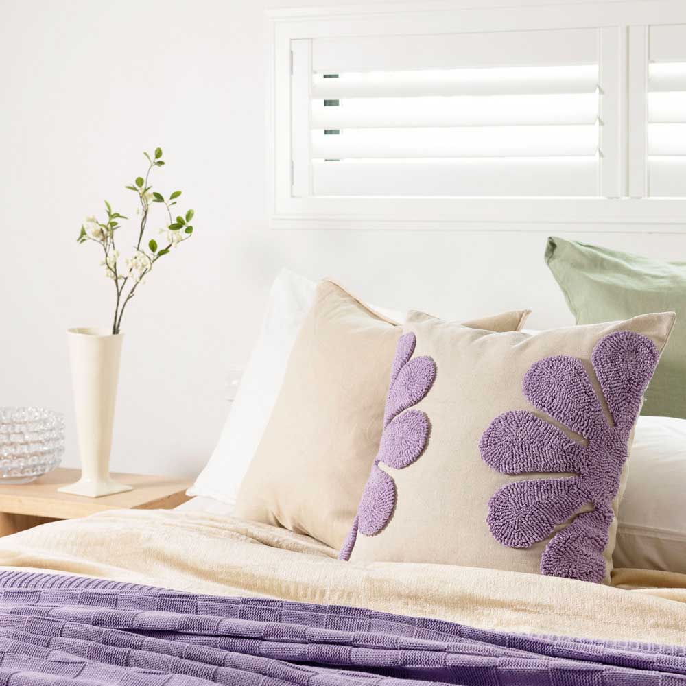 Bambury Florian Square Cushion purple