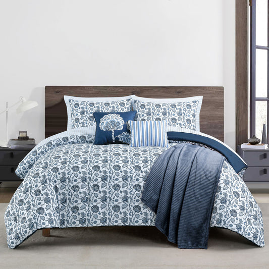 Nautica Floral Bay Bed In A Bag Set Queen