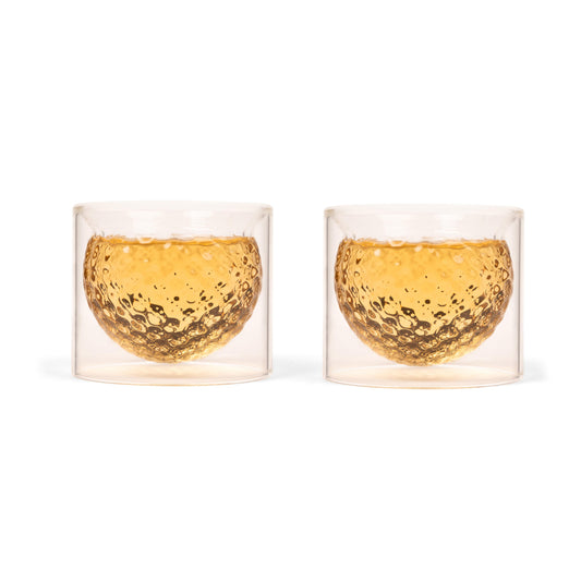 Kikkerland Golf Ball Glasses Set of 2