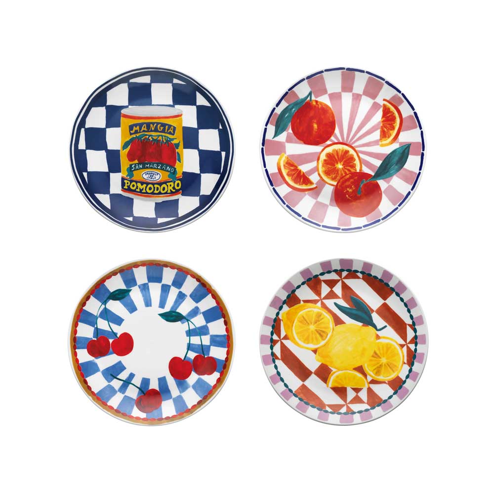 Porto Valentina Set of 4 Assorted Side Plates 20cm at MyHouse