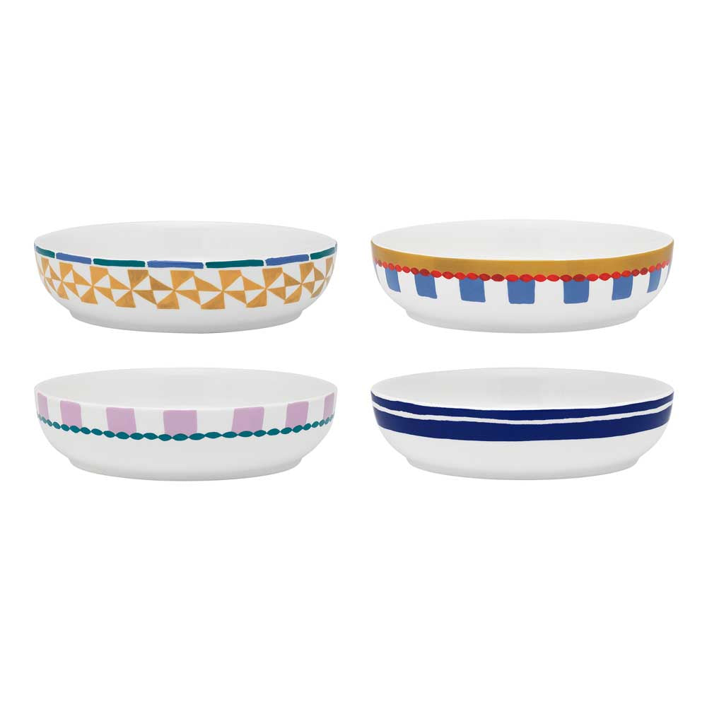 Porto Valentina Set of 4 Assorted Pasta Bowls 21.5cm Multi-coloured at MyHouse