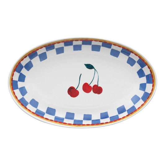 Porto Valentina Oval Serving Platter 32cm Cherry at MyHouse