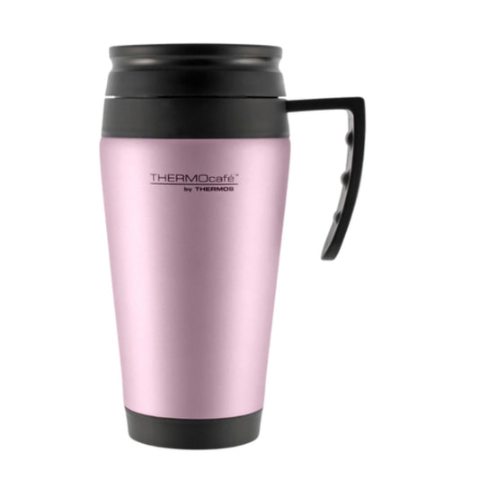 Thermos THERMOcafe Stainless Steel Outer Foam Insulated Travel Mug Mauve 400ml