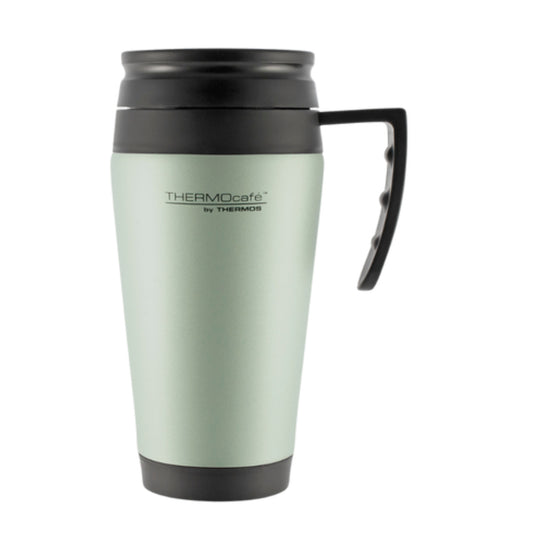 Thermos THERMOcafe Stainless Steel Outer Foam Insulated Travel Mug Pistachio Cream 400ml