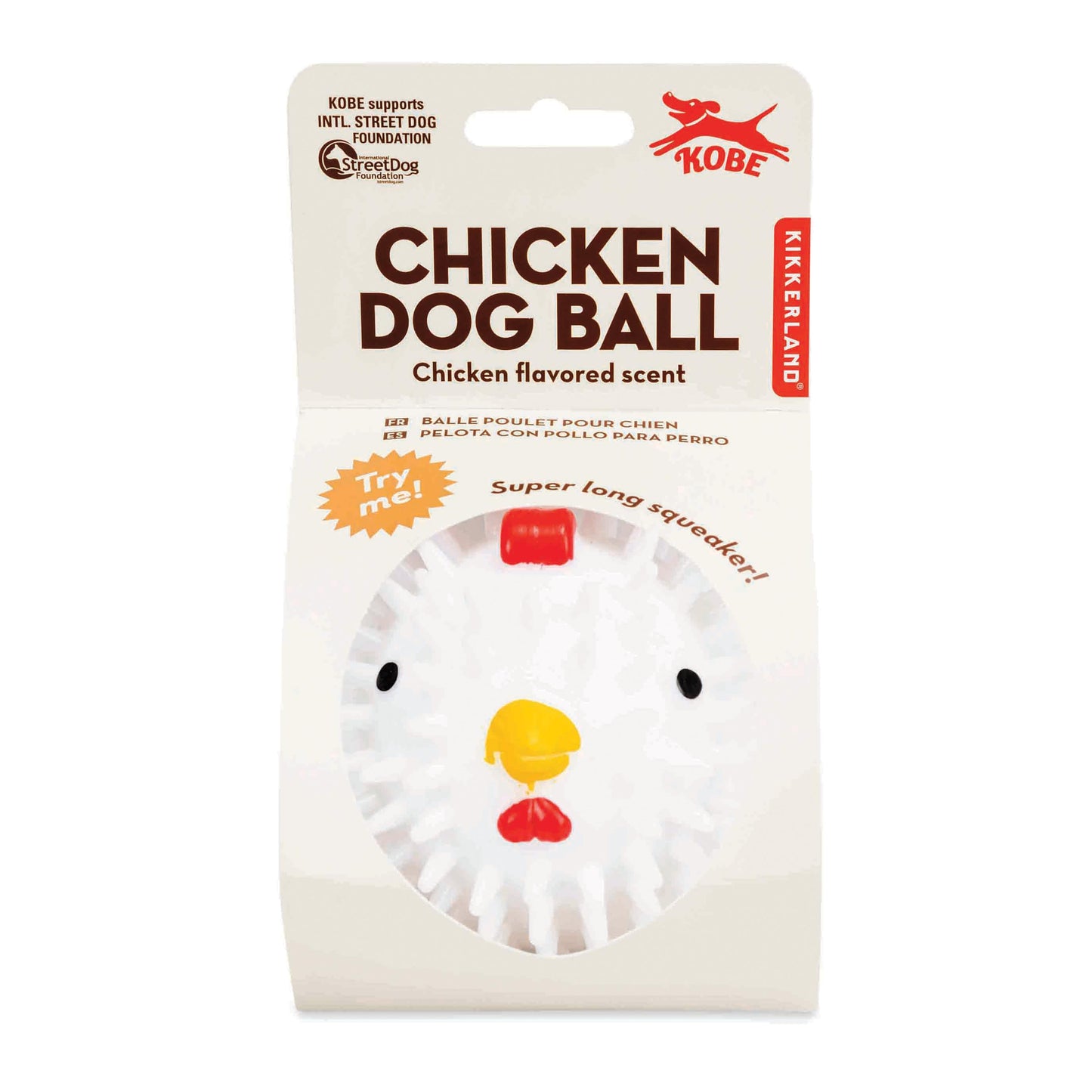 Kikkerland Kobe Chicken Dog Ball