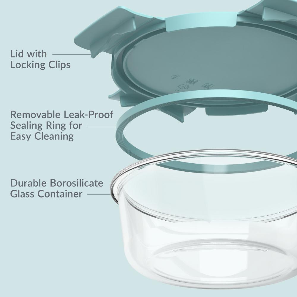 Bentgo 6 Piece Round Glass Food Storage Set