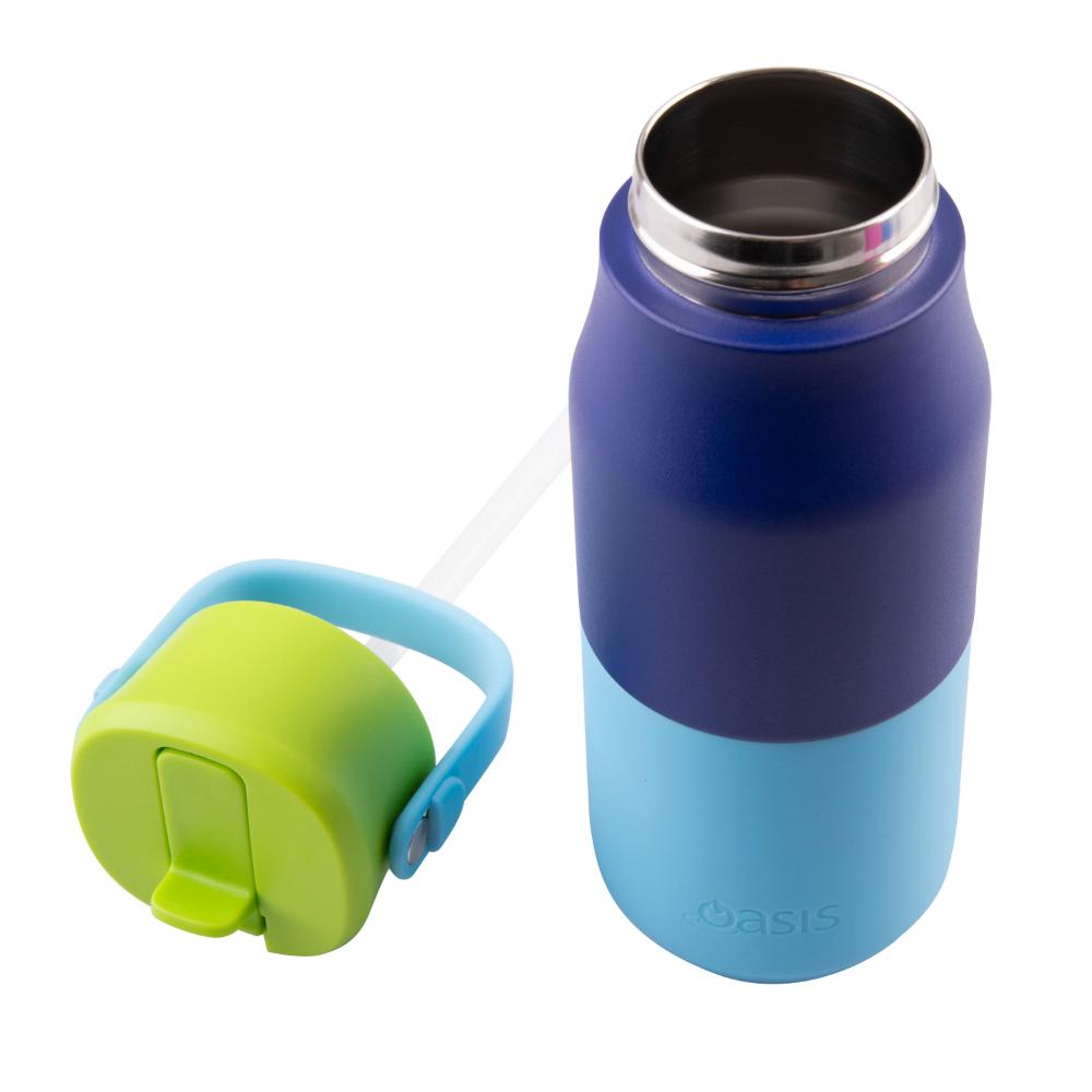 Oasis Stainless Steel Double Wall Insulated Junior Drink Bottle with Sipper 400ml