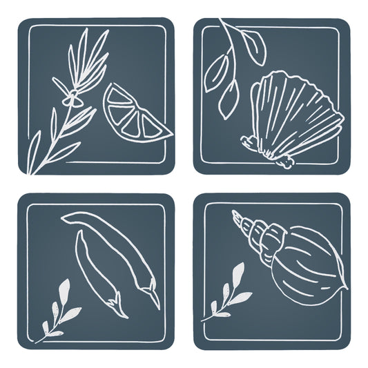 Ecology Feast Set of 4 Coasters