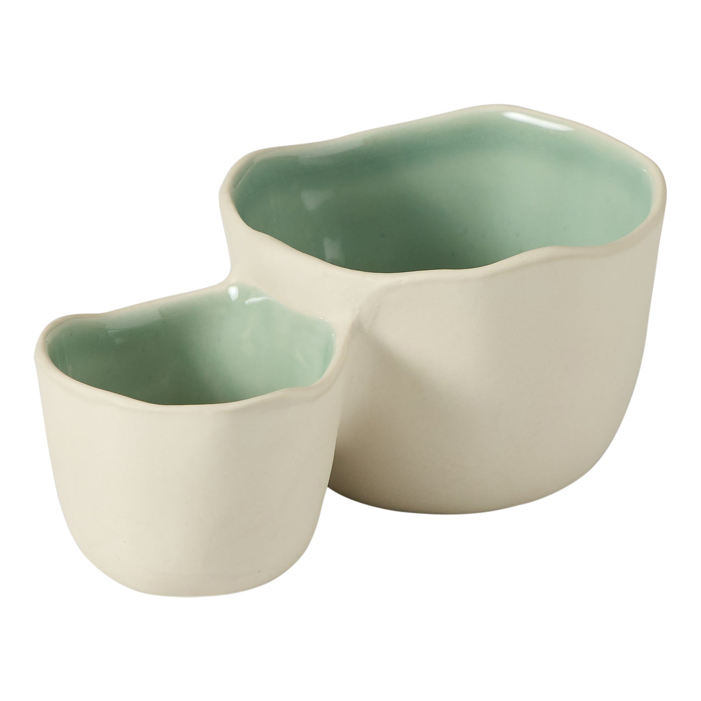 Ecology Selvedge Salt and Pepper Pinch Bowls 13.5x8cm