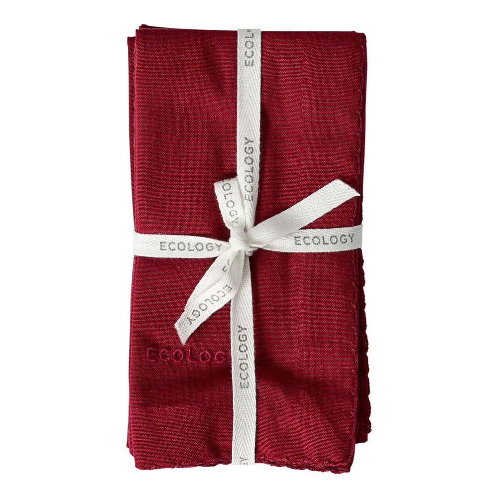 Ecology Weft Set of 4 Napkins 45x45cm Elderberry