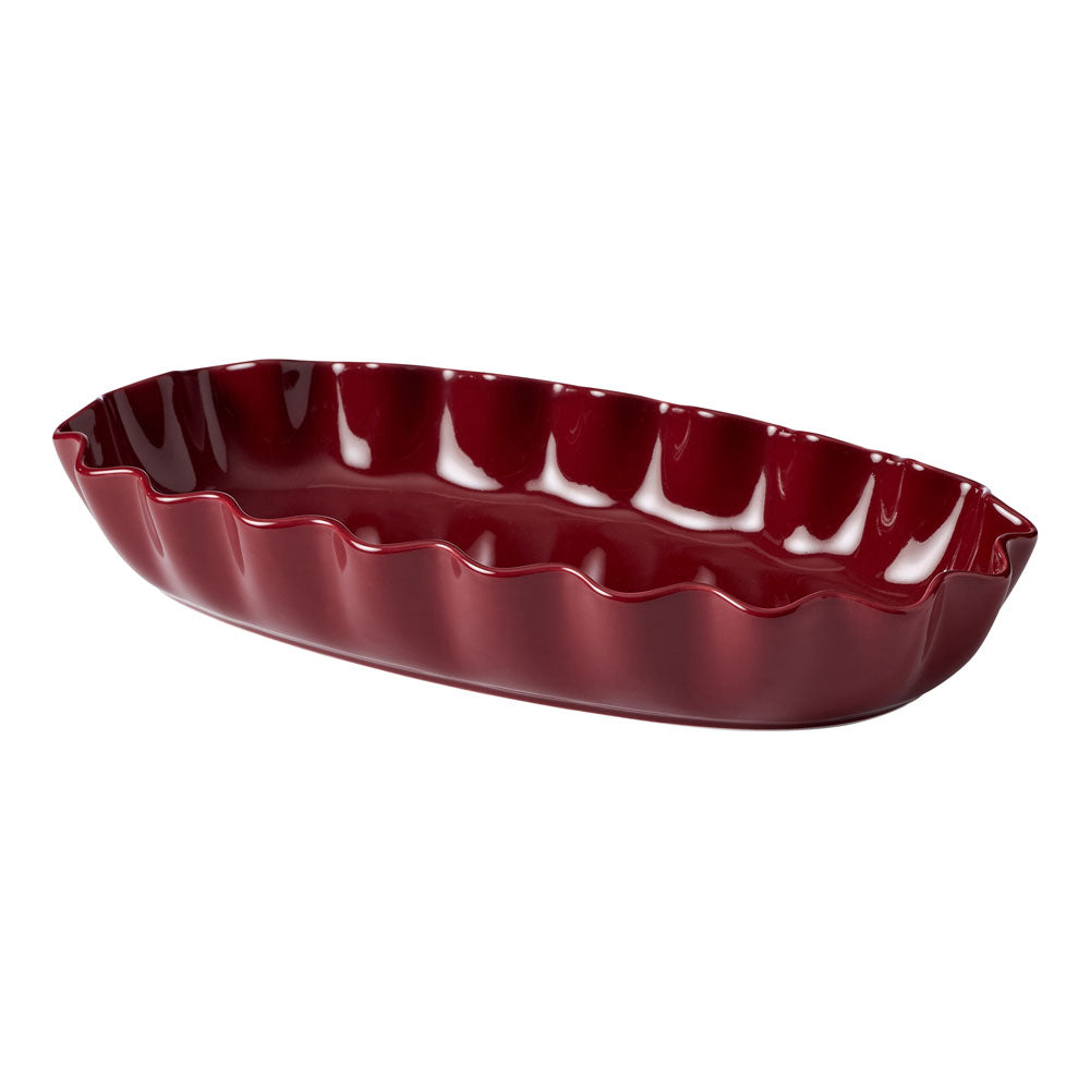 Ecology Ruffle Oval Serving Platter 40cm Elderberry