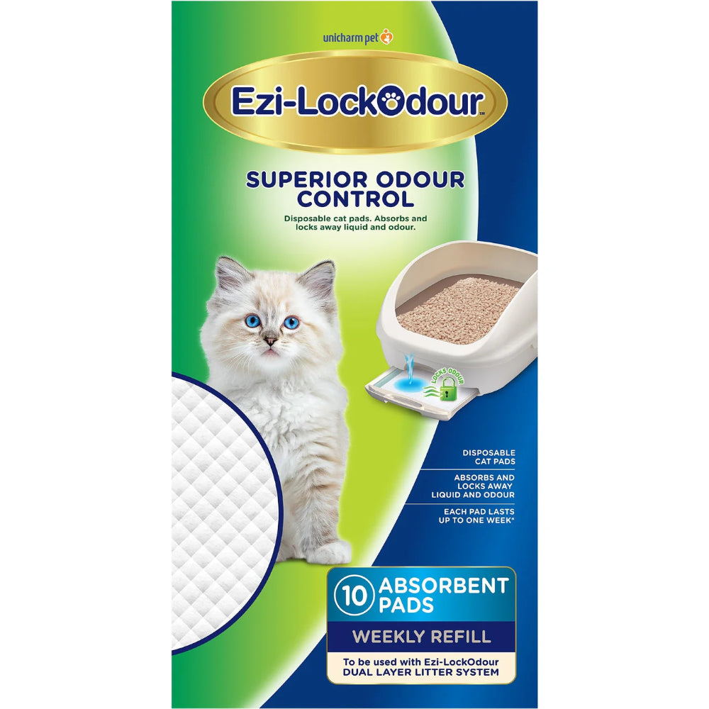 Ezi-LockOdour Cat Litter System Absorbant Cat Pads 10 Pack