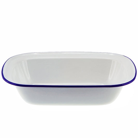 Falcon Oblong Pie Dish 32cm White & Blue