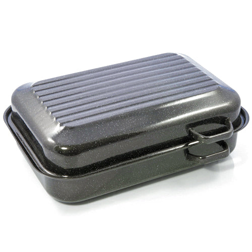 Falcon Rectangle Roaster 41.5cm Black & White Speckle