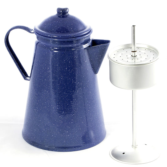 Falcon Coffee Percolator 2.7L Blue & White Speckle